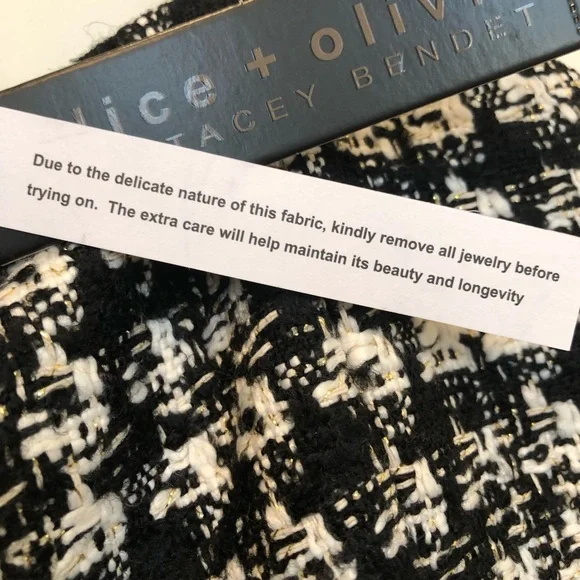 Alice + Olivia Bonita Tweed A Line Mini Dress size 8 - Picture 11 of 12